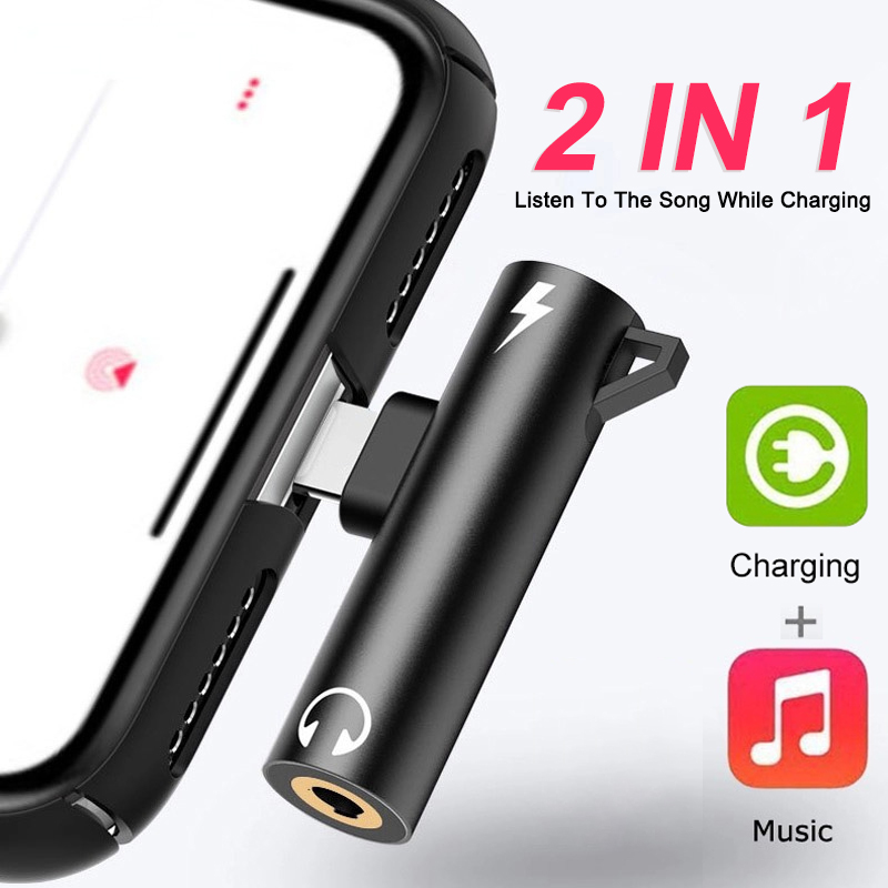 Earphone Splitter Jack - หัวแปลงเสียงและชาร์จ 2 in 1 สำหรับ iPhone