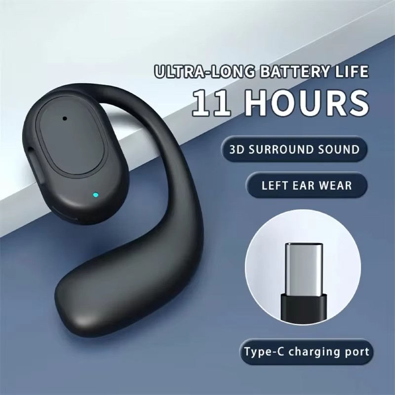 Noise Cancelling Headphone - หูฟังไร้สาย บลูทูธ พร้อมไมโครโฟน หูฟังแบบส่งเสียงผ่านกระดูก แฮนด์ฟรี ตัดเสียงรบกวน