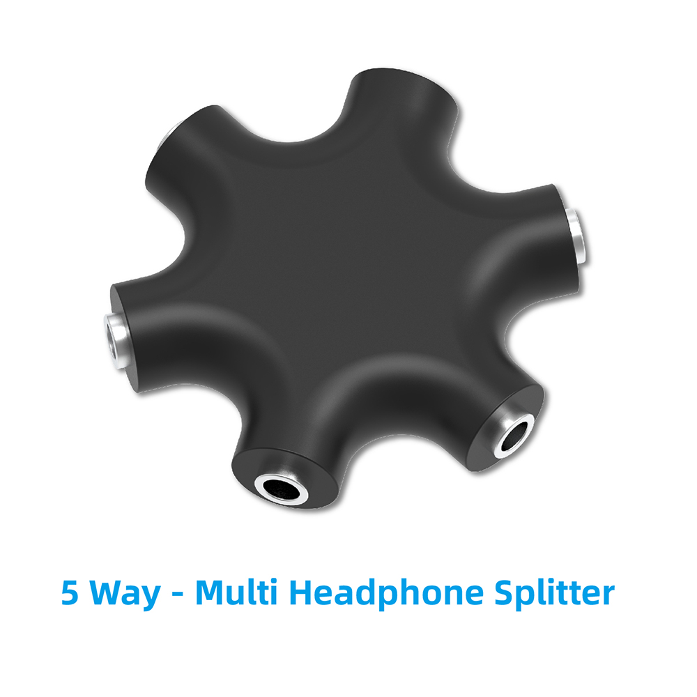 Earphone Splitter Jack - อะแดปเตอร์แยกเสียงหูฟังแบบแจ็ค 3.5 มม. 1 ตัวผู้เป็น 5