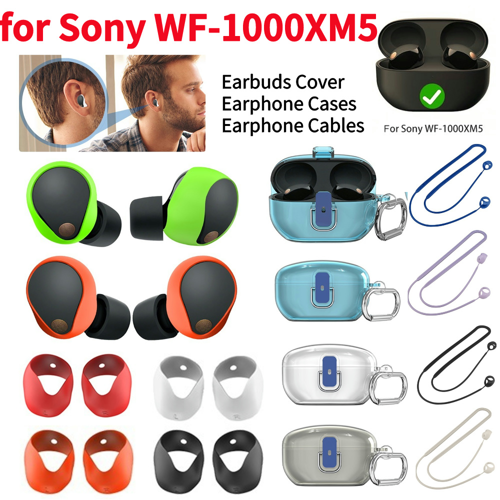 Sony Headphone Wf-1000Xm5 - หูฟังซิลิโคน5คู่หุ้มปลายหู5สีอุปกรณ์เสริมอะไหล่หูฟังหูฟังสำหรับหูฟัง WF-1000XM5โซนี่
