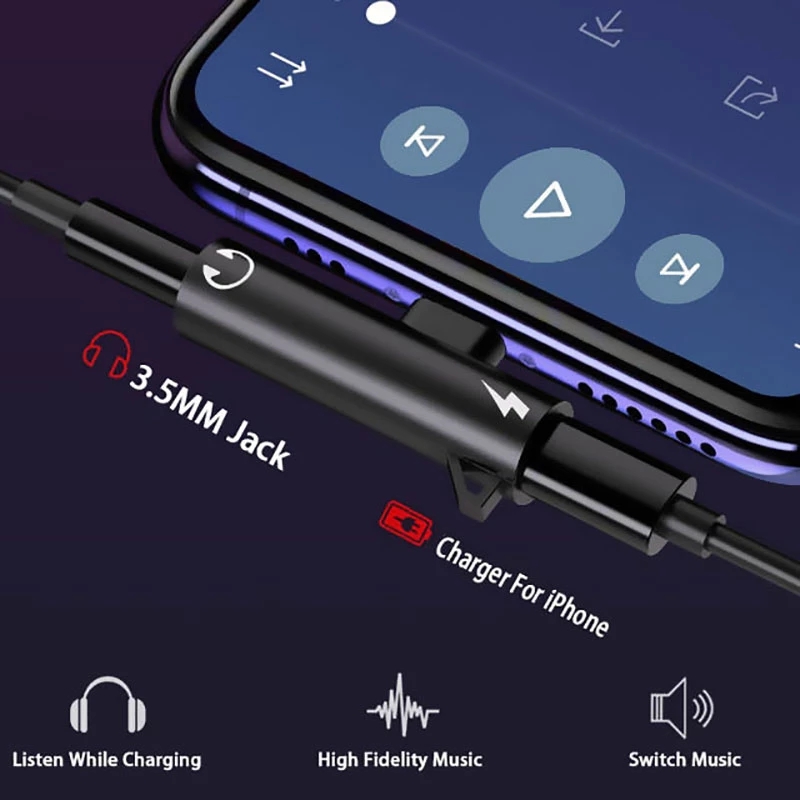 2 In1 อะแดปเตอร์ Splitter สําห - Earphone Splitter Jack บทวิจารณ์และราคา