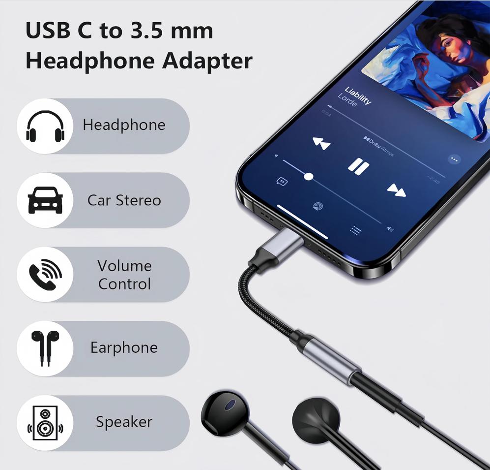 KEBIDU อะแดปเตอร์แปลง Type C เ - Audiophile Headphone Wired บทวิจารณ์และราคา