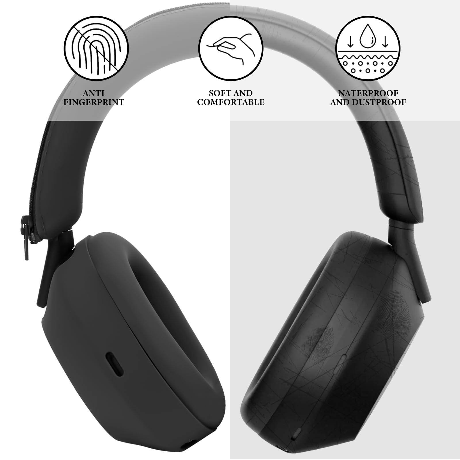 3-in-1 เคสซิลิโคนสําหรับ Sony  - Sony Headphone Wh-1000Xm5 บทวิจารณ์และราคา
