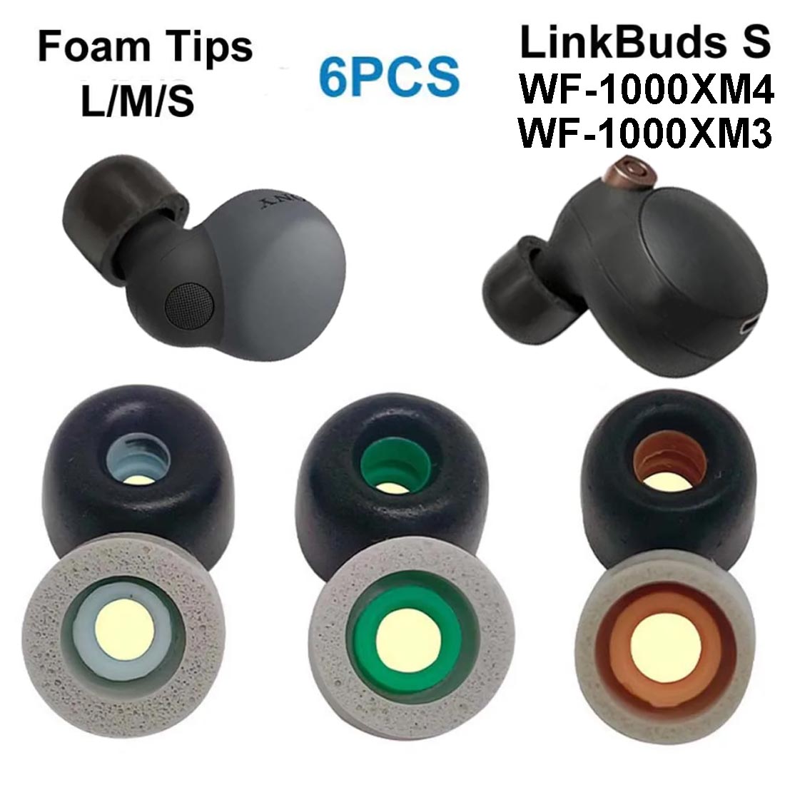 จุกหูฟังเมมโมรี่โฟมสำหรับ Sony - Earphone Foam Tip บทวิจารณ์และราคา