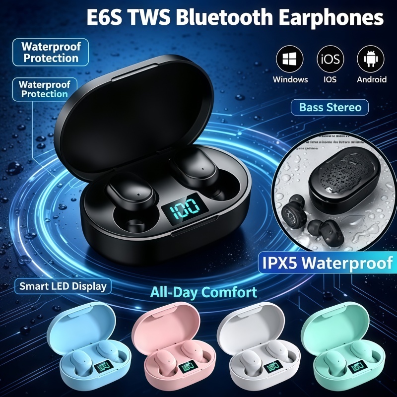 หูฟังบลูทูธไร้สาย TWS E6S รุ่น - Bluetooth Headset On Ear บทวิจารณ์และราคา