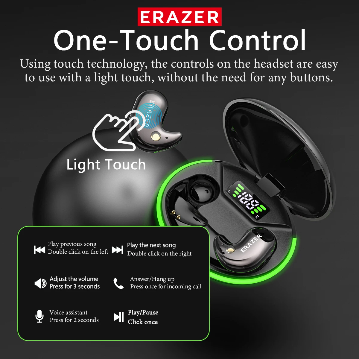 หูฟังบลูทูธแบบอินเอียร์ EARZER - Earbuds Charging Case บทวิจารณ์และราคา