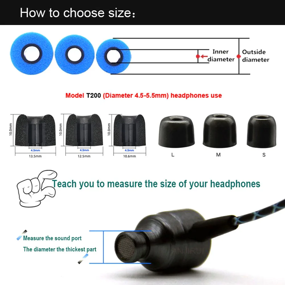 12 คู่ ANJIRUI เมมโมรี่โฟมแผ่น - Earphone Foam Tip บทวิจารณ์และราคา